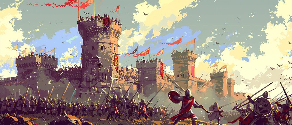 Asalto a un castillo en la Edad Media