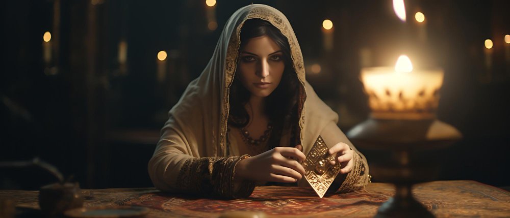 Mujer medieval pensando